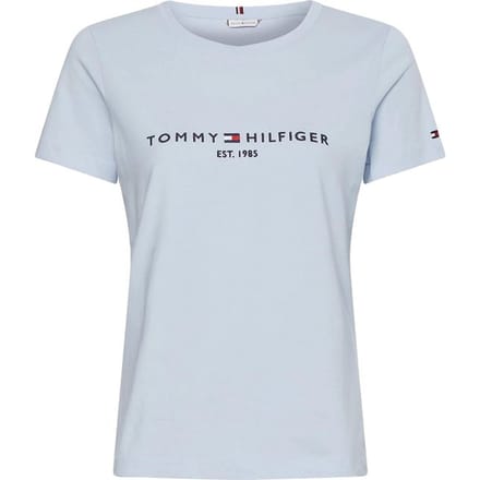 Tommy Hilfiger - Maat XXS - Regular Dames T-shirt - Lichtblauw