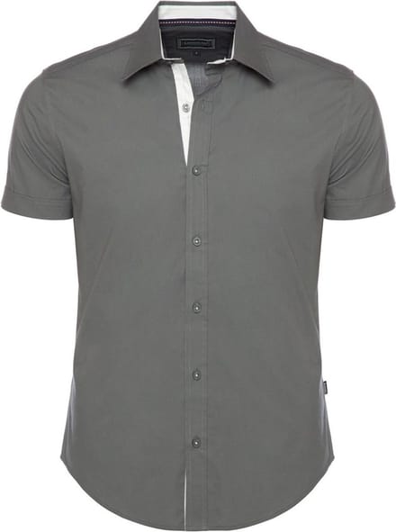 Grijs Overhemd Korte Mouw Met Stretch Carisma 9102 - M