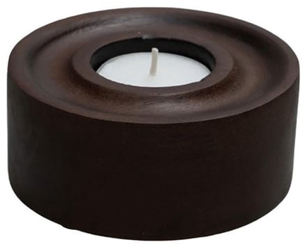 Kandelaar Berthoud | Bruin | Walnoothout | XS | 2 in 1 | Ø10 x H4 cm