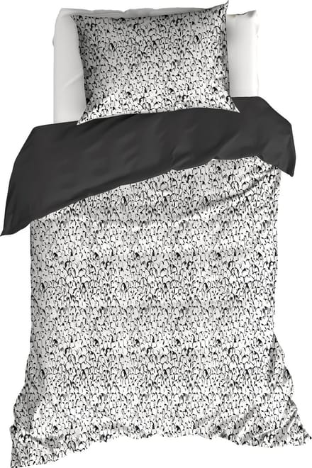 De Witte Lietaer Dekbedovertrek Waddle Dark Shadow - Eenpersoons - 140 x 200/220 cm - Katoen Satijn