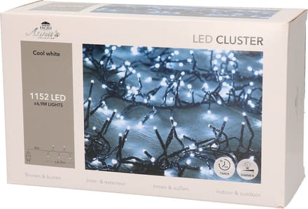Anna's CollectionClusterverlichting - 1152 led lampjes - helder wit 690 cm - timer - dimmer - kerstverlichting