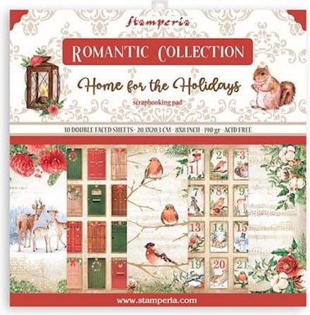 Stamperia - Romantic Home for the Holidays 8x8 Inch Paper Pack (SBBS68)