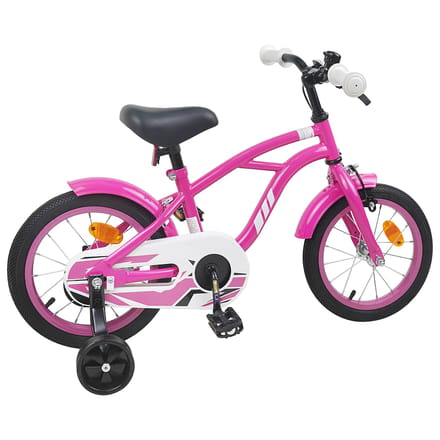 vidaXL - Kinderfiets - 12 - Inch - voor - 2-4 - jaar - oud - Donkerroze
