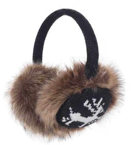 ZLYC Dames Winter Geprinte Plaid Oorkappen - Neppels Vacht Earmuffs