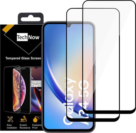 2x Screenprotector geschikt voor Samsung A34 – Full Screen Protector Tempered Glass