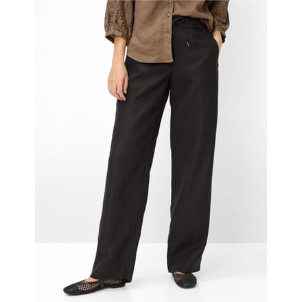 regular fit wijdte broek van puur linnen model 'FARINA'
