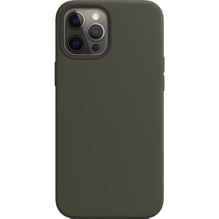 iPhone 12 Pro Siliconen Back Cover - Dark Olive