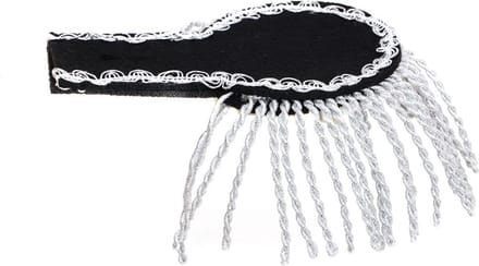 Epauletten zwart-zilver