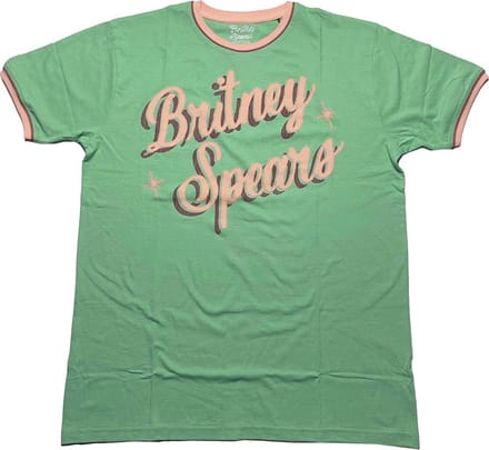 Britney Spears - Retro Text Heren T-shirt - XL - Groen