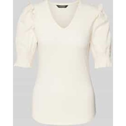 Gebreid shirt met V-hals, model 'TADETA'