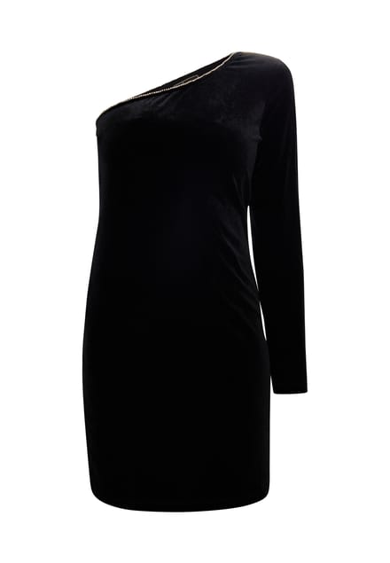 Faina Mini-jurk met één schouder Dames zwart