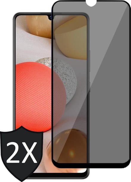 Privacy Screenprotector geschikt voor Samsung A42 - 2x Glas Screen Protector