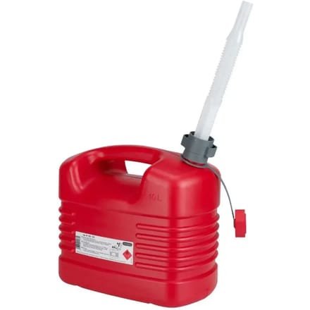 Jerrycan polyethyleen benzinejerrycan met dubbel compartiment en flexibele schenktuit Pressol