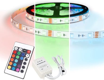 Led strip op batterij RGB Premium complete set 2 meter