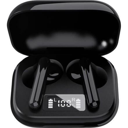 Denver TWE-38 In Ear oordopjes Bluetooth Zwart Indicator voor batterijstatus Sport