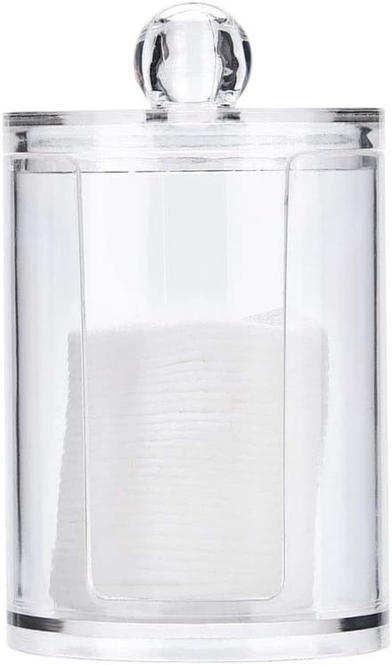 Acryl Wattenstaafjes Box - Make-up Organizer - Nette Tafelopslag - Stofvrije Opslag - 11x7x7 cm - Helder