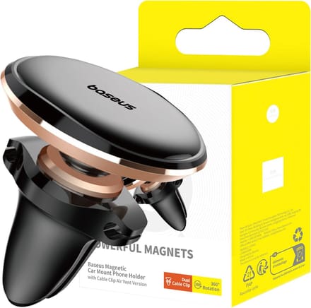 Baseus Magnetische Ventilatierooster Auto Telefoon Houder Roze