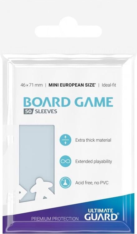 Ultimate Guard Ultimate Guard Board Game Sleeves (50) - Mini European Card Sleeves for Board Game Cards