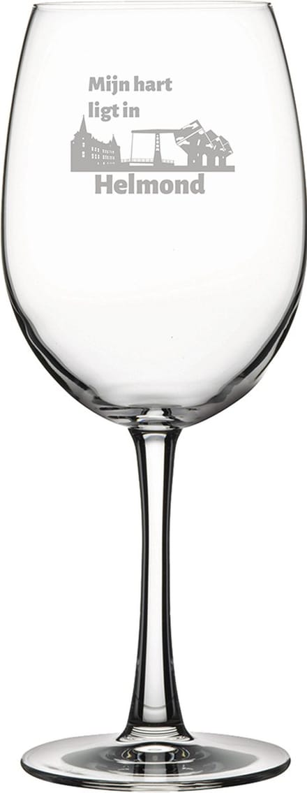 Gegraveerde Rode wijnglas 58cl Helmond