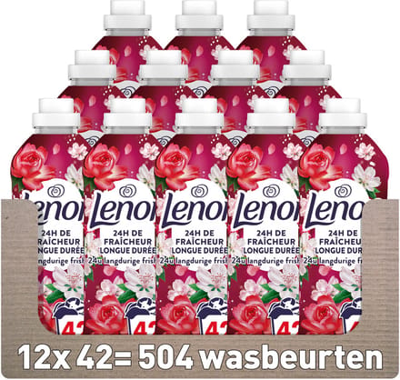 Lenor Wasverzachter - Jasmijn & Rose de Mai - 12 x 42 Wasbeurten