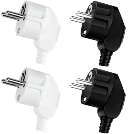 Solidchoice - 4 Stuks Waterdichte Schuko-Stekkers met Trekontlasting