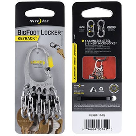 NITE Ize KLKBF-11-R6 BigFoot Locker KeyRack Sleutelkarabijn RVS 1 stuk(s)