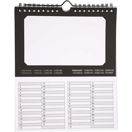 Internationale verjaardagskalender, afm 19x23 cm, 180 gr, 5 stuks