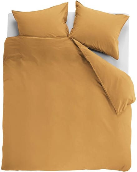 Ambiante Cotton Uni dekbedovertrek - Tweepersoons - 200x200/220 - Oker
