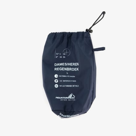 Heren dames regenbroek 2000 mm waterkolom - Blauw - Maat L