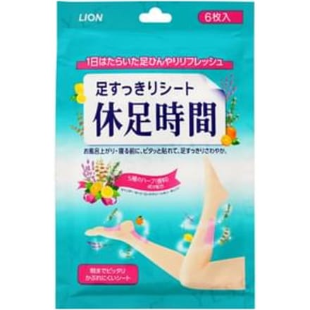 LION - Kyusoku Jikan Cooling Sheet For Legs 6 pcs - JP Edition