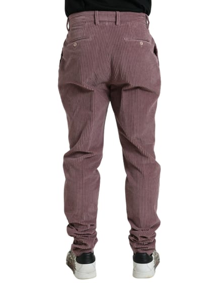 Geribde Broek Met Plooien