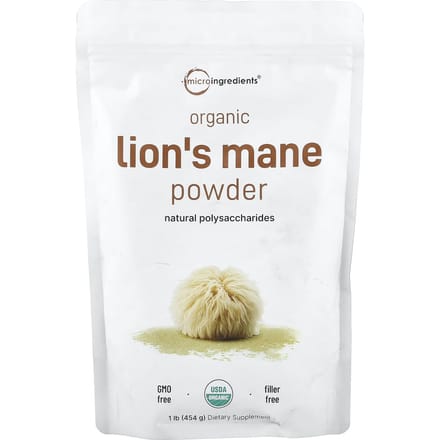 Micro-ingrédients, poudre de champignon Hericium Mane biologique, 1 lb (454 g)