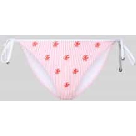 Bikinibroekje van seersucker met strikbandjes