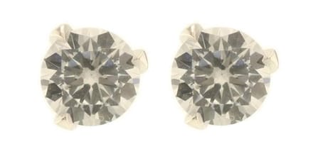 Behave - Dames oorbellen - Zilverkleur knop met steentje 0,5 cm
