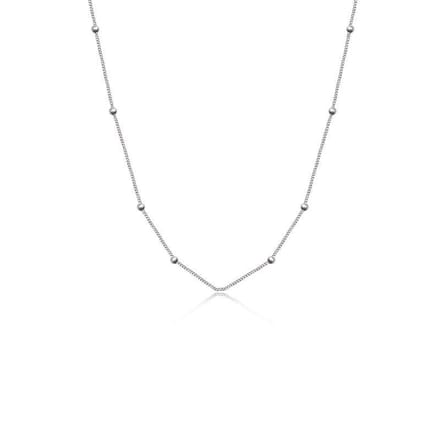 Zilverkeurige Druppel Ketting