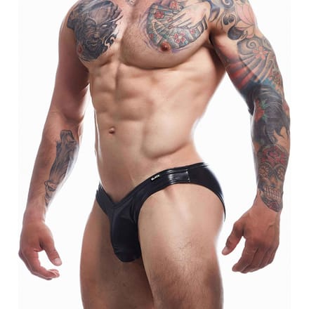 Cut4Men - Sexy Wetlook Herenslip - Boost - Zwart M