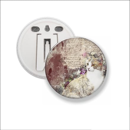 Button Met Clip - Kat