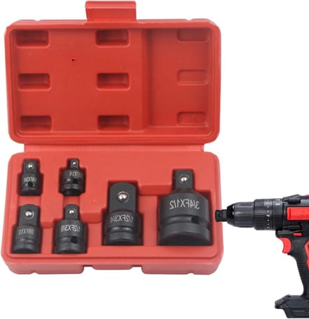 Socket Adapters - Verloopset Ratel - Reparaties Uitvoeren - Universele Compatibiliteit - 6 Delig - Zilver