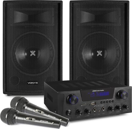 Just Sing karaoke set voor volwassenen met Bluetooth en 2 microfoons - 500W