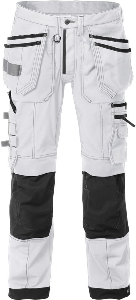 Fristads Werkbroek Stretch 2530 Cyd - Wit/zwart - C48