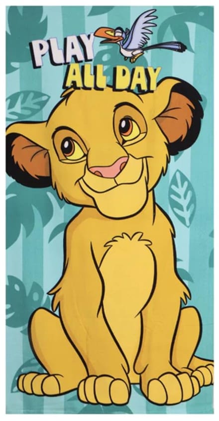 Lion King - handdoek polyester, beige 70 x 140cm
