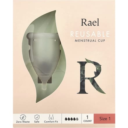Rael, coupe menstruelle réutilisable, taille 1, 1 pièce gray