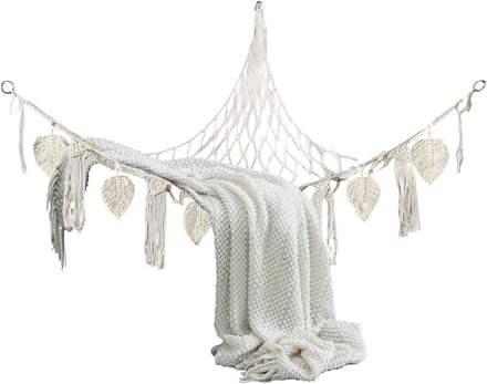Speelgoed Hangmat - Knuffel Net - Opbergen Knuffels - Ruimtebesparend Ontwerp - 140x110cm - Wit