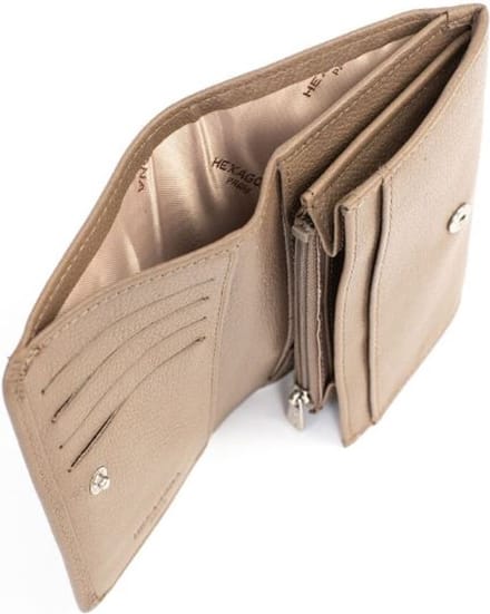 Hexagona Dames Portefeuille | Taupe | Maat: One Size