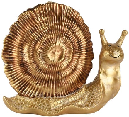 Dekoratief | Slak, bruin/goud, resina, 29x12x25cm | A260361