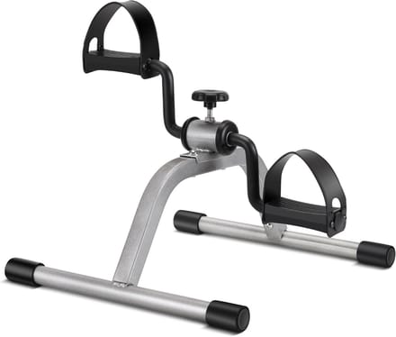 Pedaal Hometrainer - Mini Fiets - Beperkte Mobiliteit - Verstelbare Weerstand - Compact Formaat - Grijs