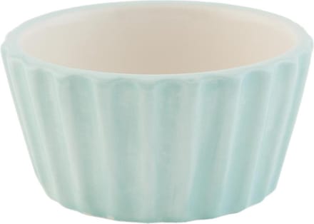 Kom | Ø 9*5 cm / 0.1L | Groen | Keramiek | Rond | Ribbels | Clayre & Eef | 6CE0460LGR
