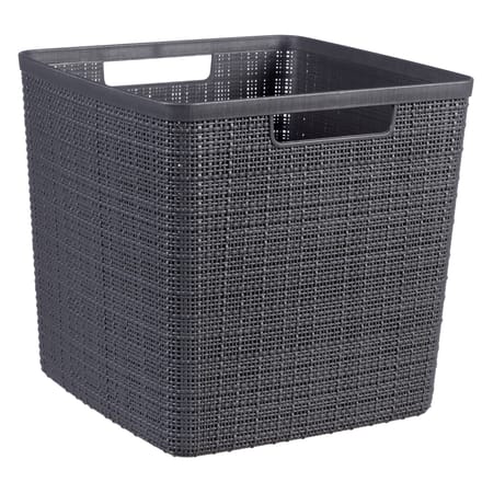 Curver Jute Mandje Cube - 17L - Donkergrijs