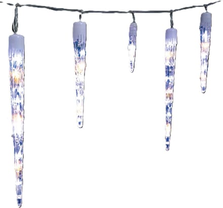 Feeric Lights Ijspegel lichtsnoer - 10 ijspegels - 63 leds - helder en warm wit - 140 cm
