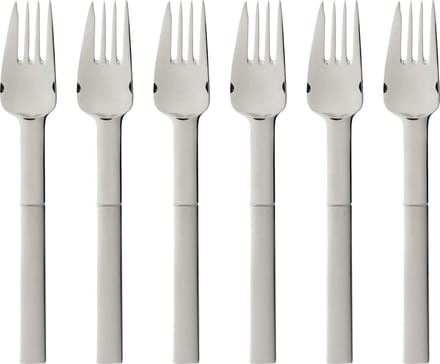 Gense Nobel Taartvork 15,2 cm 6 stuks Mat/glanzend staal